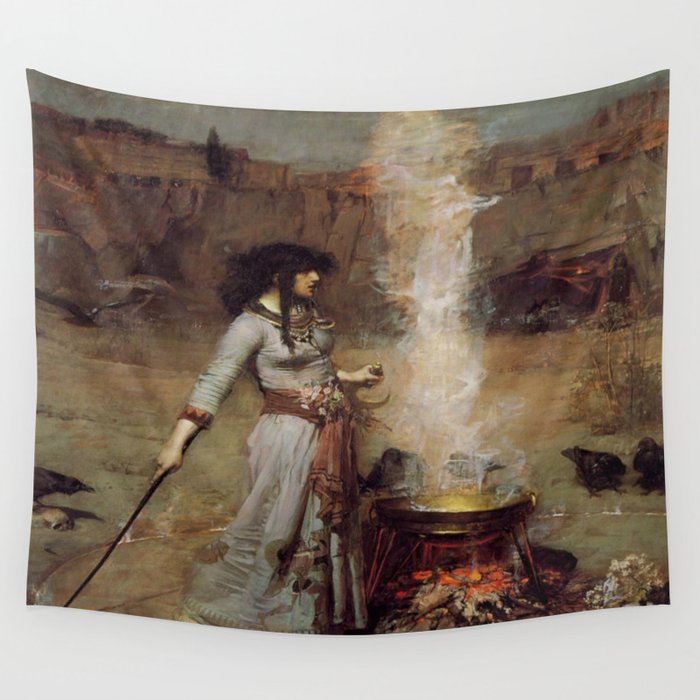 John William Waterhouse The Magic Circle Wall Tapestry Gallery Image 4