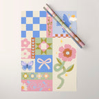 Whimsical Folk Garden Collage Wrapping Paper Gallery Image 1