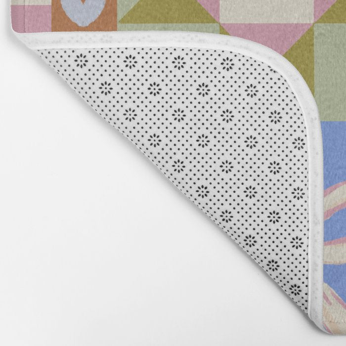 Whimsical Folk Garden Collage Bath Mat Gallery Image 2