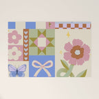 Whimsical Folk Garden Collage Welcome Mat Gallery Image 1