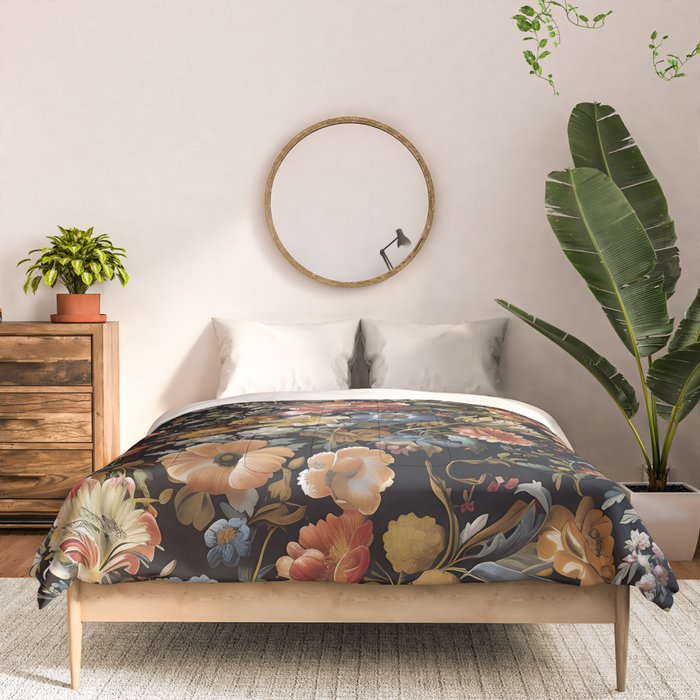 Countryside Bloom Ethereal Dark Floral Comforter Gallery Image 3