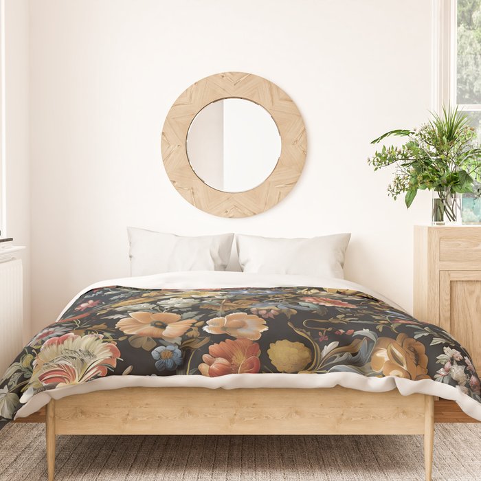 Countryside Bloom Ethereal Dark Floral Duvet Cover Gallery Image 3
