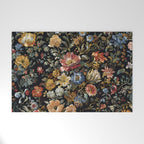 Countryside Bloom Ethereal Dark Floral Welcome Mat Gallery Image 1
