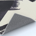 Abstract Paint Composition 1 - Black and White Rug Gallery Image 4