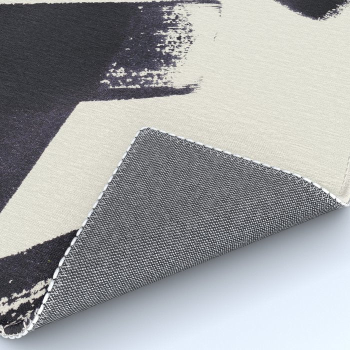 Abstract Paint Composition 1 - Black and White Rug Gallery Image 4