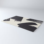 Abstract Paint Composition 1 - Black and White Rug Gallery Image 3
