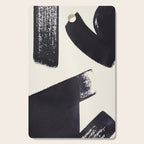 Abstract Paint Composition 1 - Black and White Cutting Board Gallery Image 1
