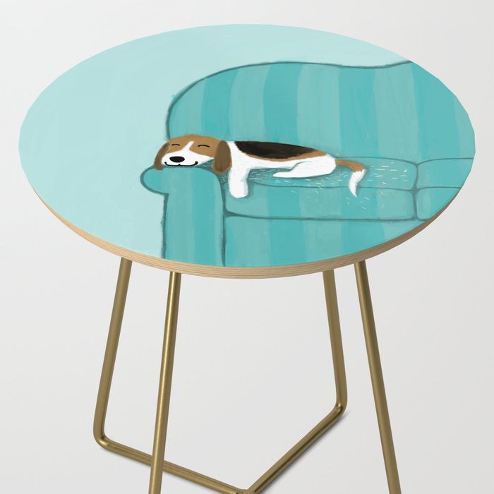 Happy Couch Beagle | Cute Sleeping Dog Side Table Gallery Image 2