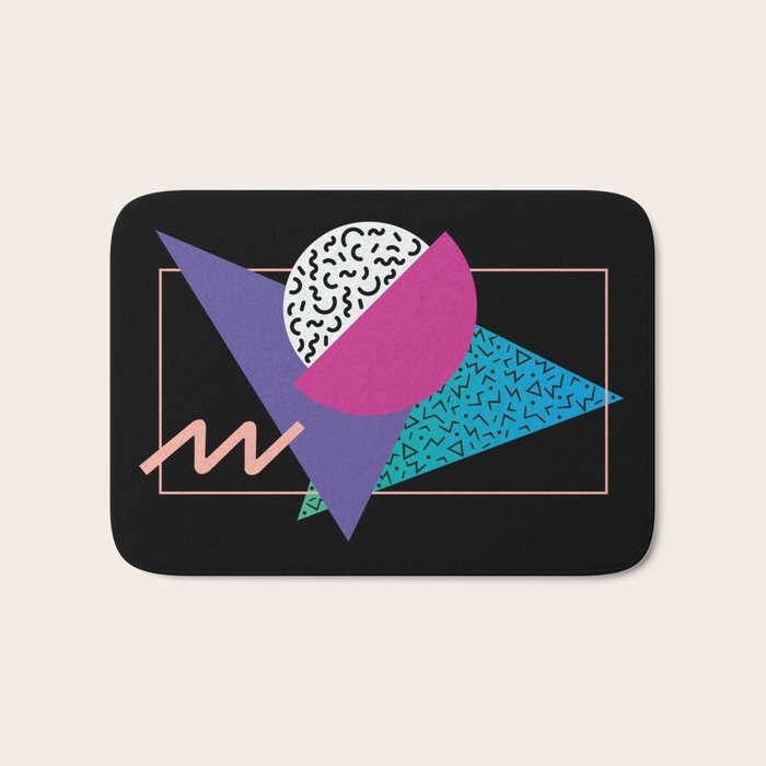 Memphis pattern 39 - 80s / 90s Retro Bath Mat Gallery Image 1