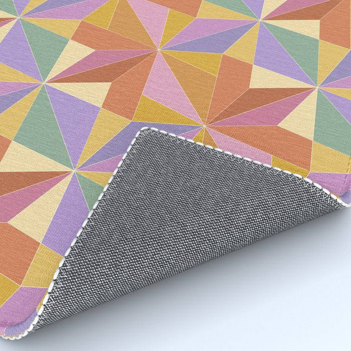 Kaleidoscope Tile Pattern VI Colorful Summer Rug Gallery Image 4