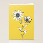 Wildflower line drawing | Botanical Art Stationery Card Gallery Image 2