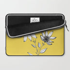 Wildflower line drawing | Botanical Art Laptop Sleeve Gallery Image 2