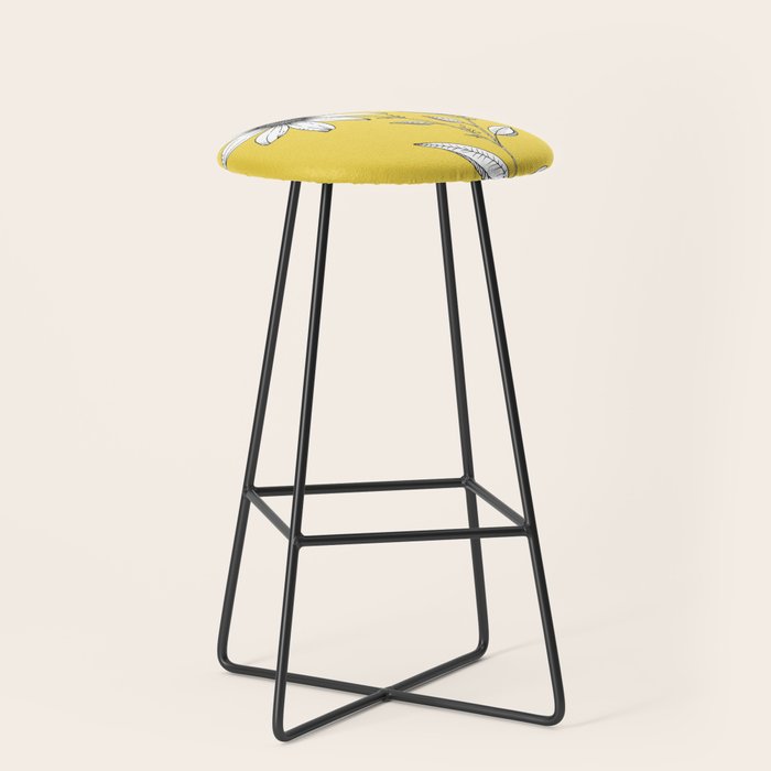 Wildflower line drawing | Botanical Art Stool Gallery Image 1