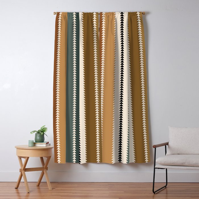 Western Stripes XVI Earthy Desert Window Curtain Gallery Image 5