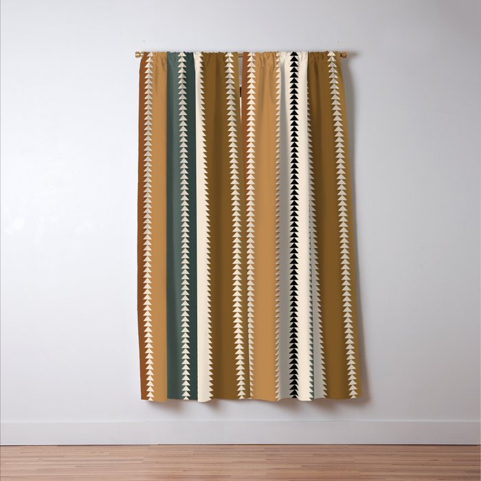 Western Stripes XVI Earthy Desert Window Curtain Gallery Image 3