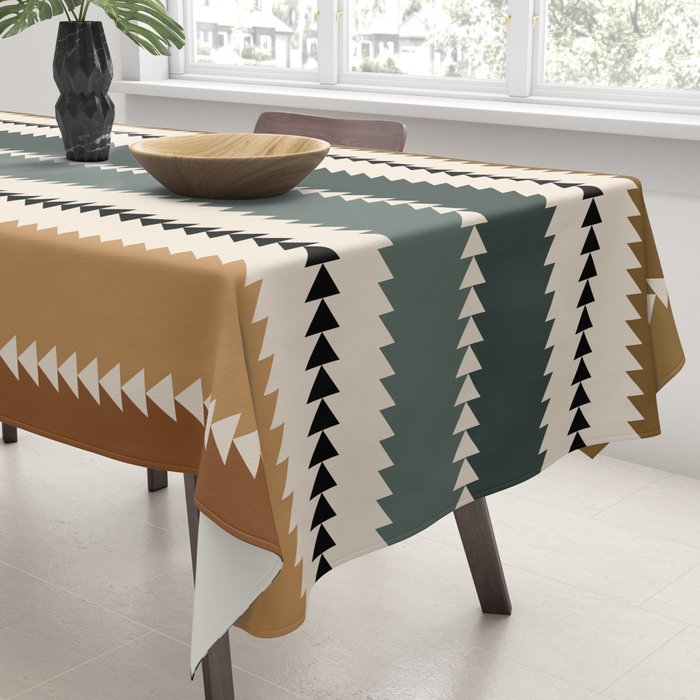 Western Stripes XVI Earthy Desert Tablecloth Gallery Image 3