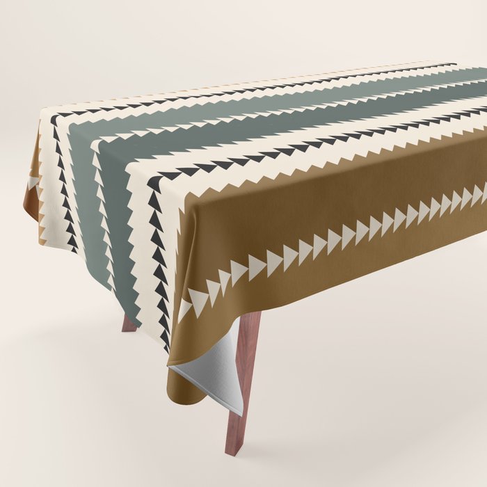 Western Stripes XVI Earthy Desert Tablecloth Gallery Image 1