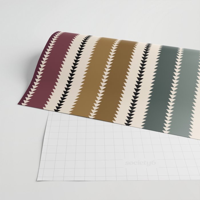 Western Stripes XVI Earthy Desert Wrapping Paper Gallery Image 2