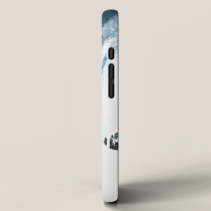 Untamed: a pretty, minimal, abstract painting in blue, white and gold by Alyssa Hamilton Art  iPhone Case Gallery Image 2