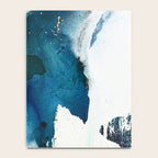 Untamed: a pretty, minimal, abstract painting in blue, white and gold by Alyssa Hamilton Art  Notebook Gallery Image 4