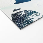 Untamed: a pretty, minimal, abstract painting in blue, white and gold by Alyssa Hamilton Art  Welcome Mat Gallery Image 2