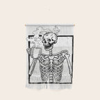 Skeleton Drinking a Cup of Coffee Wall Hanging Gallery Image 1
