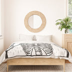 Skeleton Drinking a Cup of Coffee Duvet Cover Gallery Image 3