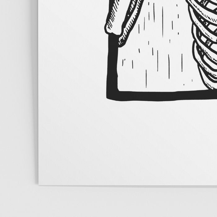 Skeleton Drinking a Cup of Coffee Poster Gallery Image 3