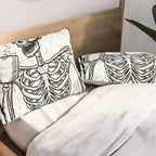 Skeleton Drinking a Cup of Coffee Pillow Sham Gallery Image 2
