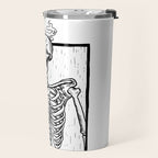 Skeleton Drinking a Cup of Coffee Travel Mug Gallery Image 2