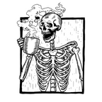 Skeleton Drinking a Cup of Coffee Coffee Mug Gallery Image 2
