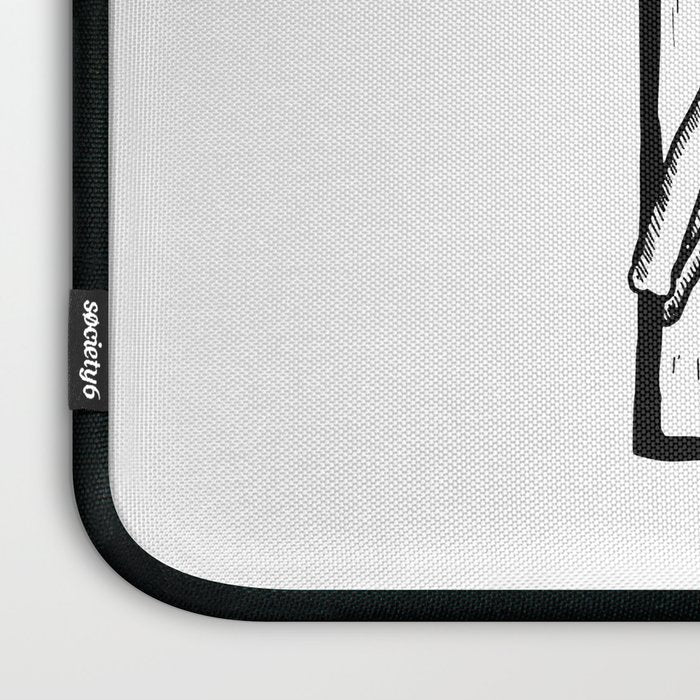 Skeleton Drinking a Cup of Coffee Laptop Sleeve Gallery Image 3