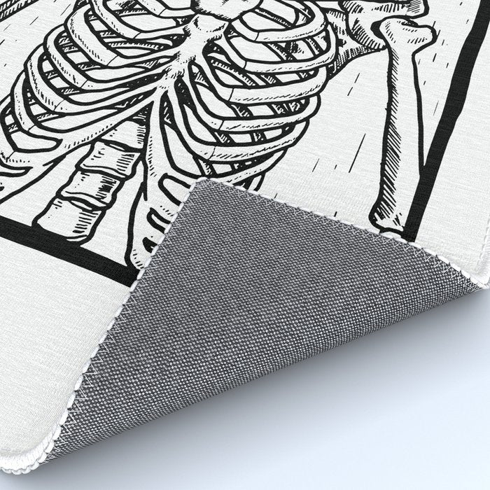 Skeleton Drinking a Cup of Coffee Rug Gallery Image 4