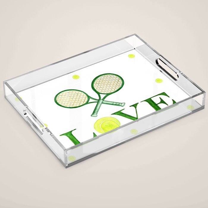 TENNIS LOVE Acrylic Tray Gallery Image 1