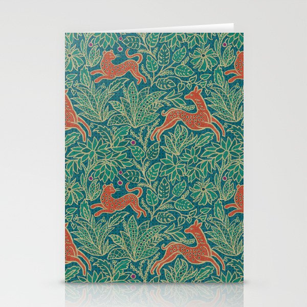 Jungle Fawn and Cat Stationery Card Gallery Image 2