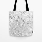 Atlanta White Map Tote Bag Gallery Image 1