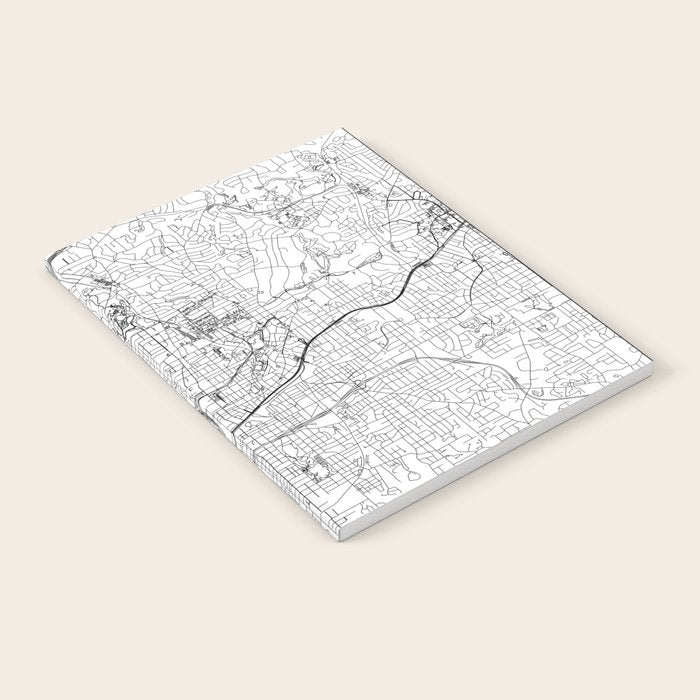 Atlanta White Map Notebook Gallery Image 2