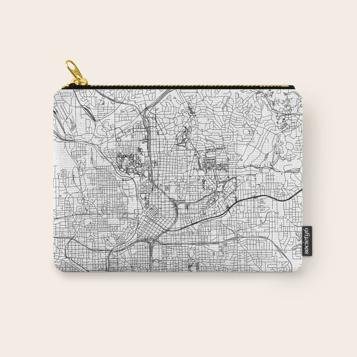 Atlanta White Map Carry All Pouch Gallery Image 1