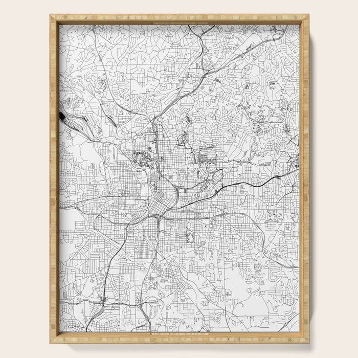 Atlanta White Map Serving Tray Gallery Image 1