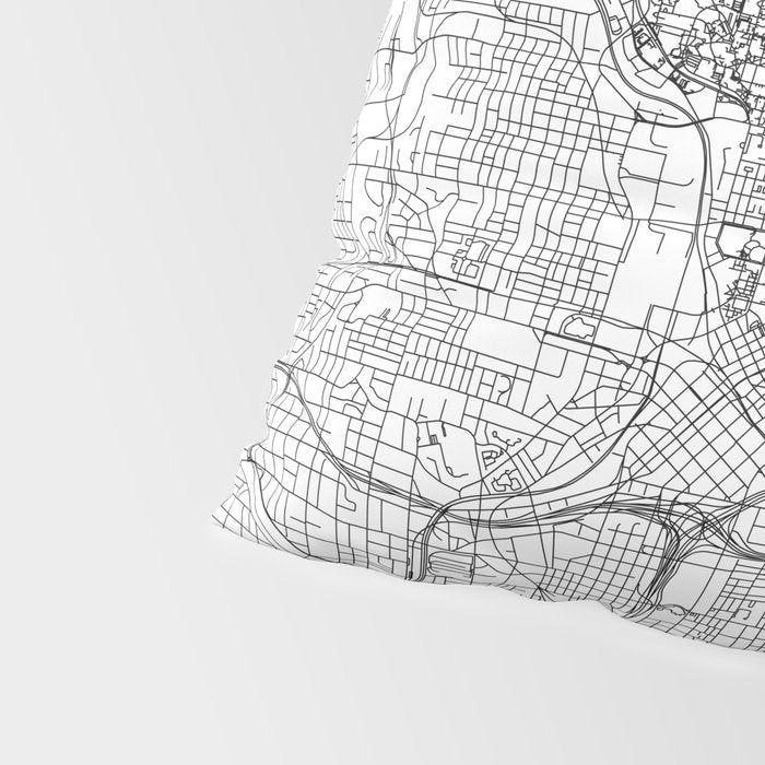Atlanta White Map Pillow Sham Gallery Image 4