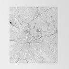 Atlanta White Map Throw Blanket Gallery Image 2