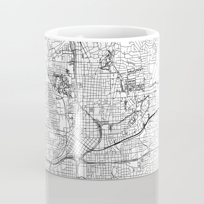 Atlanta White Map Coffee Mug Gallery Image 4