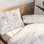 Atlanta White Map Pillow Sham Gallery Image 2