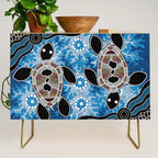 Authentic Aboriginal Art - Sea Turtles Credenza Gallery Image 1