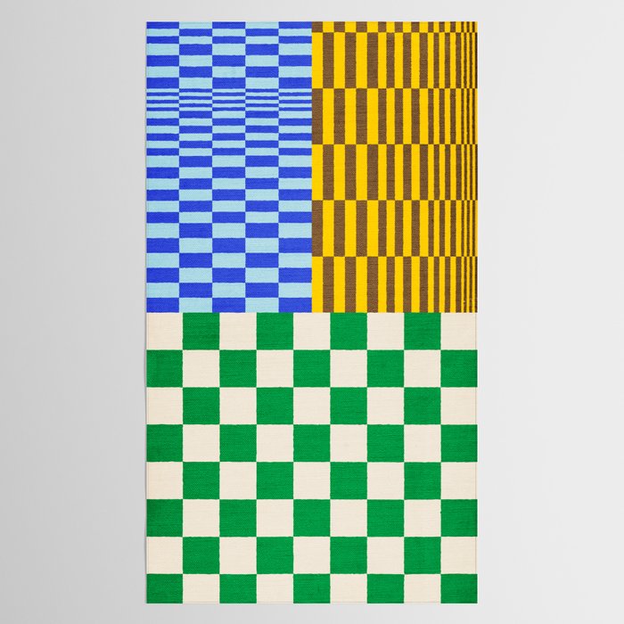 Retro Checkerboard Collage 02 Tablecloth Gallery Image 2