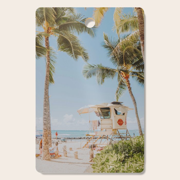 no lifeguard lxxiv / waikiki, hawaii Cutting Board Gallery Image 1