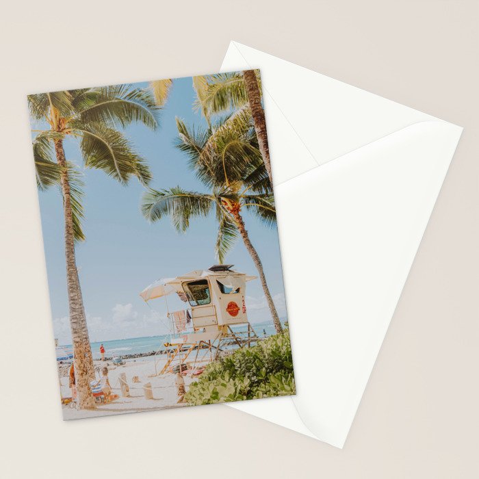no lifeguard lxxiv / waikiki, hawaii Stationery Card Gallery Image 2