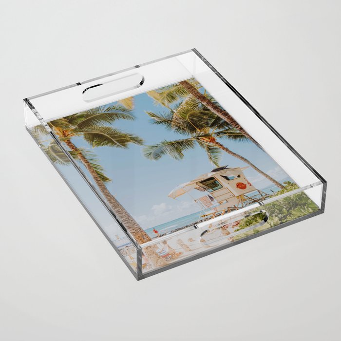 no lifeguard lxxiv / waikiki, hawaii Acrylic Tray Gallery Image 1