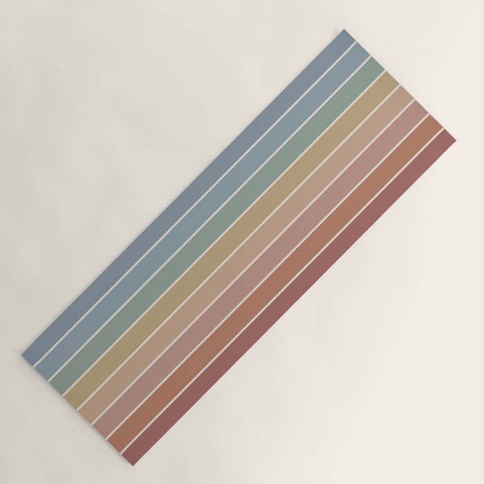 Gradient Arch XXIV Earthy Mid Century Modern Rainbow Yoga Mat Gallery Image 1