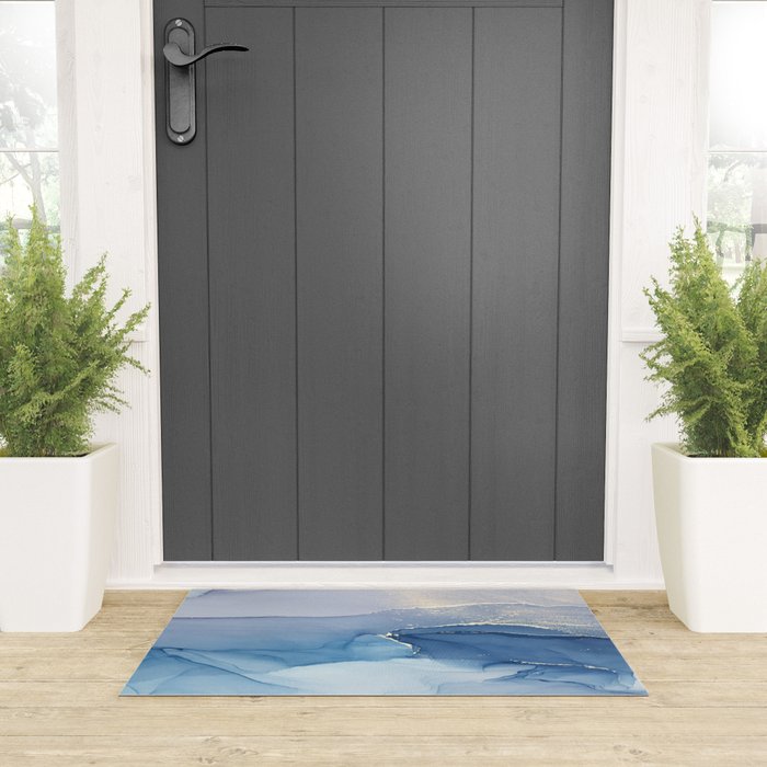 Abstract Blue Art Print By LandSartprints Welcome Mat Gallery Image 3